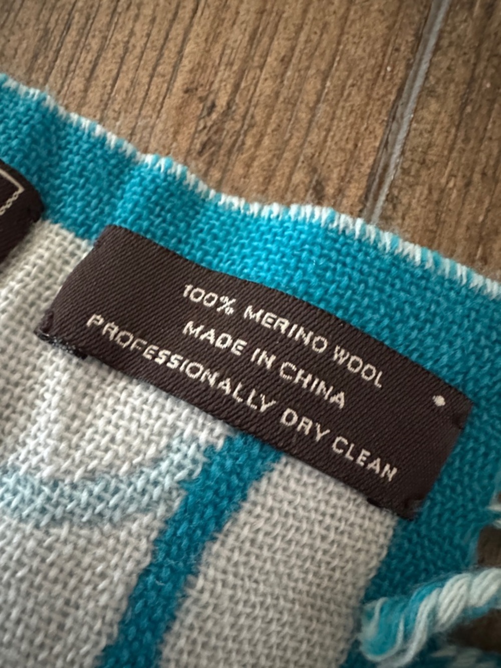 Coach *Tiffany Blue* Lightweight Soft 100% Merino Wool Signature Scarf - Picture 4 of 6